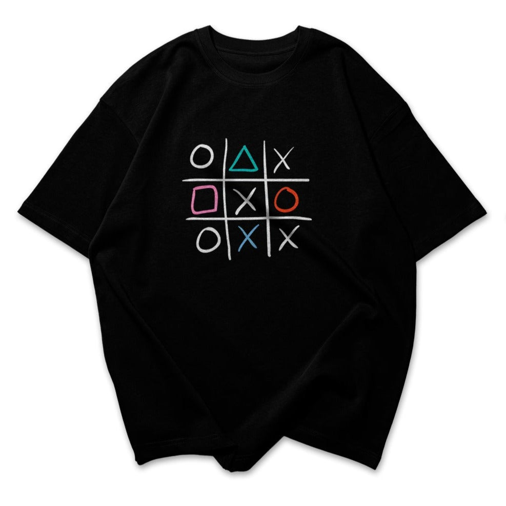 "TIC-TAC-TOE" UNISEX OVERSIZE TEE